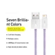 Кабель Baseus Dynamic Series Fast Charging Data Cable USB to iP 2.4A 2m Purple (CALD000505) - изображение 3