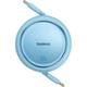 Кабель Baseus Free2Draw Mini Retractable Charging Cable Type-C to Type-C 100W 1m Galaxy Blue (P10364500311-00) - изображение 3