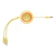 Кабель Baseus Bright Mirror 2 Series Retractable 3-in-1 Fast Charging Data Cable USB to M+L+C 3.5A 1.1m yellow (CAMJ010011) - изображение 5