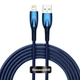 Кабель Baseus Glimmer Series Fast Charging Data Cable USB to iP 2.4A 2m Blue (CADH000303) - изображение 1
