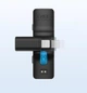 Петличний мікрофон (2 шт.) BOYALINK (Type-C + Lightning+TRS 3,5 mm) Black з зарядним кейсом для iPhone/ Android/відеокамери jack 3,5 мм професійний (50021) - зображення 3