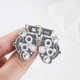 Значок (пин) BROCHE брошь бижутерия Медицина Фороптер офтальмологу серебристый BRGV114525 - изображение 2