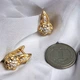 Сережки классические Цветочек с листочком Xuping, медицинское золото 1х1.5 см - изображение 3