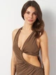 Платье женское Zara 3067/342 L Коричневое (03067342717048) - изображение 4