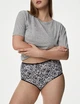 Набор хлопковых трусиков Marks&Spencer высокая посадка Full briefs 5 шт 10(38) navy mix разноцветный 0045 - изображение 4
