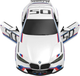 Машинка Rastar BMW 3.0 CLS 1:14 Біла (4540084) - зображення 6
