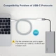 Кабель-удлинитель BASESAILOR Type-C to Type-C USB3.1 Gen2 10Gbps 100W 2м Silver - изображение 7