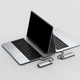 USB Type-C Хаб Baseus Metal Gleam Series 8-in-1 (3xUSB 3.0, 4K HDMI, RJ45, Type-C, TF/SD) Type-C gray - зображення 5