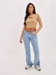 Топ в рубчик женский Only XS бежевый (12345741) - изображение 2