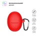 Силиконовый чехол для наушников JBL FreeBuds 5, Hang Case, красный, ультратонкий защитный кейс толщиной 2 мм, защита от царапин, пыли и ударов, компактный, с карабином для крепления, ArmorStandart (ARM80461) - изображение 2