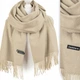 Жіночий кашеміровий, елегантний шарф, теплий, зимовий Fanabella Cashmere бежевий 70 х 200 см (D23Nr12) - изображение 2