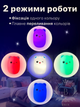 Силіконовий нічник Котик RGB 6 кольорів із акумулятором Білий з блакитним - зображення 2
