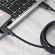 Кабель Proove Striped Silicone Type-C to Type-C 60W (1m) black - зображення 3