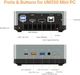 Мини ПК MINIS FORUM UM350 / AMD Ryzen 5 3550H / RAM 16GB / SSD 512GB / Radeon Vega 8 / HDMI / DisplayPort / LAN / Wi-Fi 5 / Bluetooth 5.0 / Windows 11 / Silver - изображение 3