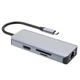 USB Type-C-Хаб Proove Iron Link 6-in-1 (2*USB3.0 + SD/TF + RJ45 + HDMI) silver (HBI700010004) - зображення 3