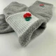 Теплые носки женские классические однотонные Цветок GM Textile Высокие 36-41 Светло-Серый - изображение 2