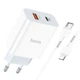 Сетевое Зарядное Устройство HOCO C97A PD20W+QC3.0 (1USB/1Type-C/3A) + Type-C to Lightning (Белый) - изображение 3