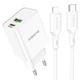 Сетевое Зарядное Устройство Borofone BA69A Resource PD20W+QC3.0 Type-C to Lightning (Белый) - изображение 1