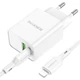 Сетевое Зарядное Устройство Borofone BA69A Resource PD20W+QC3.0 Type-C to Lightning (Белый) - изображение 2