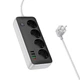 Мережевий подовжувач Hoco Sunlight 4-bit socket AC22 | 3 метри, 3USB/1Type-C, 30W/3A, PD/QC | black - зображення 4