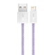 Кабель для Iphone на 1м. USB to Lightning Dynamic 2.4A Purple, Baseus для зарядки та передачі даних (CALD000405) - зображення 2