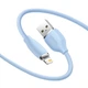 Кабель Baseus Jelly Liquid Silica Gel Fast Charging Data Cable USB to iP 2.4 A 2 m Blue (CAGD000103) - зображення 3