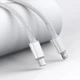 Кабель 2м.Type-C to Lightning High Density Braided 20W White, Baseus для зарядки, передачи данных (CATLGD-A02) - изображение 8