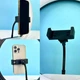 Кільцева лампа RGB 26 см на пантографі, Кольорова лампа для селфі, Кільцева лампа з тримачем до телефона - зображення 6