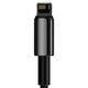 Кабель Baseus Tungsten Gold Fast Charging Data Cable USB to Lightning 2.4A 2m Black (CALWJ-A01) - зображення 2