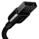 Кабель Baseus Tungsten Gold Fast Charging Data Cable USB to Lightning 2.4A 2m Black (CALWJ-A01) - зображення 5
