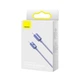 Кабель Baseus Crystal Shine Series Fast Charging Data Cable Type-C to Type-C 100W 1.2m Purple (CAJY000605) - изображение 5