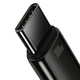 Кабель Baseus Tungsten Gold Fast Charging Data Cable USB to Type-C 100W 1m Black (CAWJ000001) - зображення 2