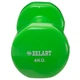 Гантели для фитнеса с виниловым покрытием Zelart Beauty (TA-5225-4) 2шт 4кг Зеленый - изображение 2