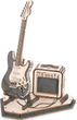 3D Puzzle drewniane Robotime Rokr Gitara Elektryczna 22 x 11 x 17 cm 140 elementów (6946785117912) - obraz 2