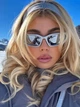 Солнцезащитные очки No Brand унисекс Sport зеркальные серебристые - изображение 6