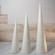 Набір святкових інтерʼєрних свічок у скандинавському стилі 4 Seasons Candles Білий 3 од (32/7, 25/6,5, 20/5) - зображення 1