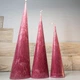Набор праздничных интерьерных свечей в скандинавском стиле 4 Seasons Candles Бордо 3 шт (32/7, 25/6,5, 20/5) - изображение 2