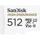 Карта памяти microSD 512Gb SanDisk High Endurance Class 10 UHS-I U3 V30 + SD адаптер (SDSQQNR-512G-GN6IA) - изображение 2