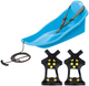 Набор Санки Prosperplast Topo со спинкой синий (5905197481937) + Ледоступы Viking Fishing Ice Walker XL (44-48) 29-32 см (19190004) - изображение 1