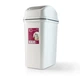Ведро для мусора MVM с крышкой BIN-12 10 л Серое (BIN-12 10L GRAY) - изображение 1