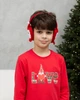 Детская новогодняя пижама для мальчика Love- Family look для семьи красная 110-116 - изображение 3