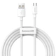 Кабель Baseus Micro USB Simple Wisdom Data Cable Kit 1.5м Белый (TZCAMZJ-02) - изображение 1