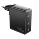 Зарядний пристрій Essager 140W MingQ GaN Hign Power Travel Charger 2 Type-C + USB A EU Black (ECT2CA-MQB01-Z) - изображение 1