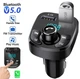 FM модулятор в автомобиль трансмиттер с Bluetooth для автомобиля ФМ быстрая автомобильная зарядка на 2 USB + LED экран вольтаж АКБ в авто блютуз трансмитер переходник для громкой связи - изображение 10