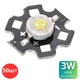 Светодиоды 3W 4500K 50ШТ Natural White Нейтрально белый-дневной свет 3.0-3.6v 700 мА 280 Lm Теплоотвод алюминий (120) - изображение 1