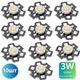 Светодиоды 3W 4500K 10ШТ Natural White Нейтрально белый-дневной свет 3.0-3.6v 700 мА 280 Lm Теплоотвод алюминий (118) - изображение 1