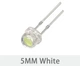Cветодиоды соломенная шляпа F5 5мм 0.25 Вт 30 мА 3.4V 6ШТ White Белый свет (29) - изображение 3