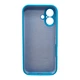 Защитный чехол-накладка Silicone Full Case AA Camera Protect для Apple iPhone 16 Light Blue (FullAAi16-44) - изображение 3