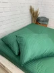 Комплект постельного белья страйп сатин полуторный 150х210 наволочки 70х70 см изумруд - изображение 3