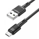 Зарядний кабель HOCO X83 Fast Charging Micro 2.4A 1m Black - зображення 2